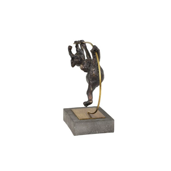 New 🤩 Studio 350 Black Polystone Modern Sculpture Monkey 13 X 15 X 6 - 15 X 6 X 13 ⭐ - Image 5
