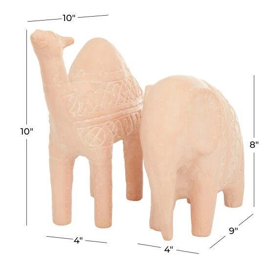 Buy 😍 Studio 350 Pink Ceramic Modern Farmhouse Sculpture Set Of 2 - 10 X 4 X 10 And 9 X 4 X 8 😉 - Image 6