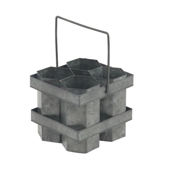 Discount โค๏ธ Studio 350 Grey Metal Farmhouse Wine Holder, 7" X 8" X 7" ๐ฏ - Image 2