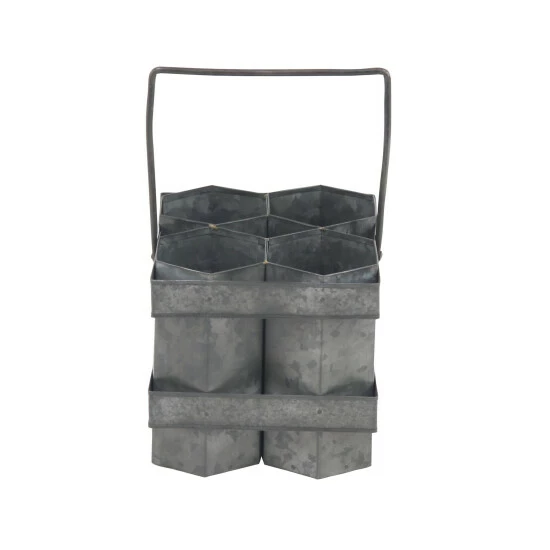 Discount โค๏ธ Studio 350 Grey Metal Farmhouse Wine Holder, 7" X 8" X 7" ๐ฏ - Image 4