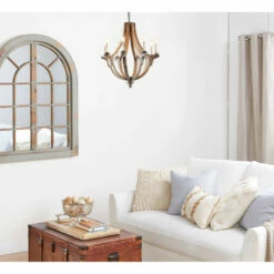 Discount ✨ Studio 350 Brown Wood Rustic Chandelier 28 X 25 X 25 - 25 X 25 X 28 ✔️