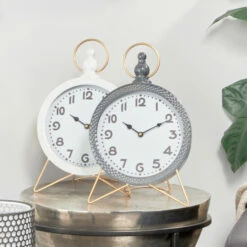 Promo 😀 Studio 350 Multi Iron Traditional Clock No Theme (Set Of 2) - 10 X 8 X 16Round 🌟