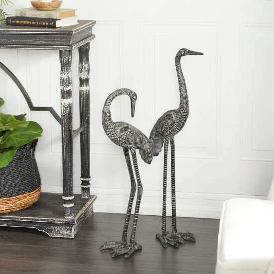 Top 10 ✔️ Studio 350 Dark Grey Aluminum Traditional Garden Sculpture (Set Of 2) - 7 X 8 X 31 🌟