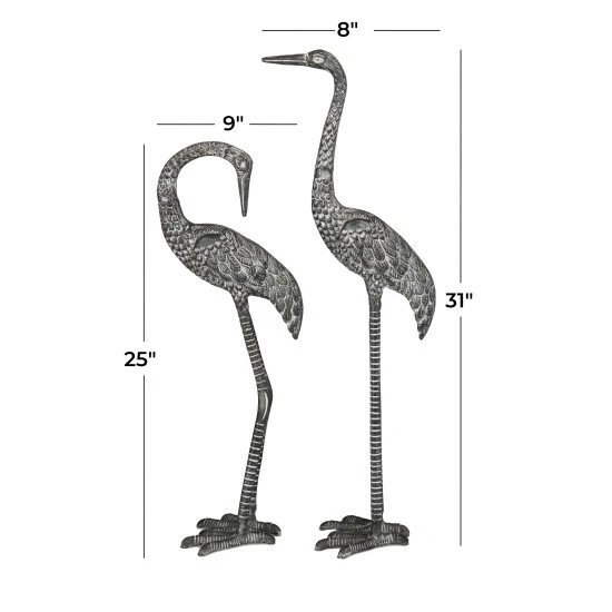 Top 10 ✔️ Studio 350 Dark Grey Aluminum Traditional Garden Sculpture (Set Of 2) - 7 X 8 X 31 🌟 - Image 6
