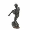 Coupon ❤️ Studio 350 Contemporary Polystone Hitting ⚾ Baseball Player Sculpture Silver 👏