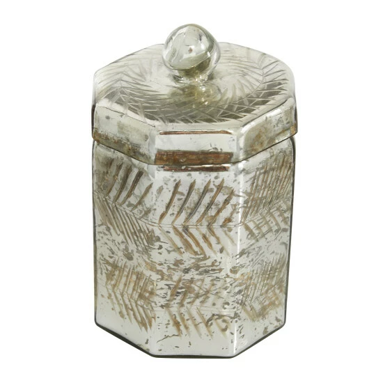Promo 🔥 Studio 350 Silver Glass Vintage Decorative Jar (Set Of 3) - 5 X 5 X 8 😉 - Image 3