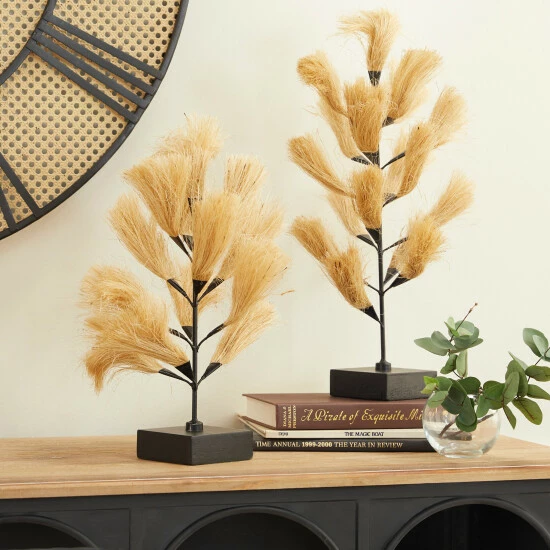 Best Pirce ⭐ Studio 350 Brown Wood Coastal Sculpture Nature (Set Of 2) - 10 X 10 X 20 And 11 X 11 X 16 😉