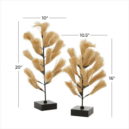 Best Pirce ⭐ Studio 350 Brown Wood Coastal Sculpture Nature (Set Of 2) - 10 X 10 X 20 And 11 X 11 X 16 😉 - Image 7