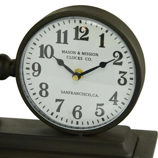 Wholesale 😉 Studio 350 Black Iron Traditional Clock 9 X 18 X 8 - 18 X 8 X 9 👍 - Image 4