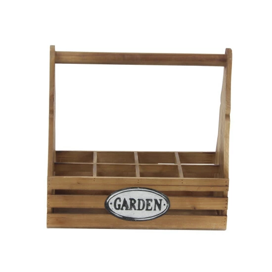 Deals ⌛ Farmhouse 16 X 16 Inch Wood And Iron 8-Bottle Wine Caddy By Studio 350 😍 - Image 5