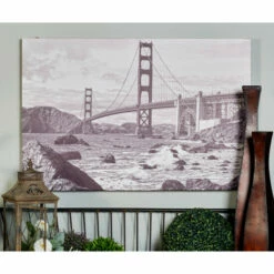 Outlet 🥰 Studio 350 Traditional Wood Golden Gate Bridge Canvas Art 🛒
