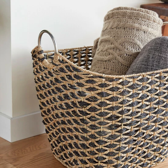 Wholesale ๐ Studio 350 Brown Seagrass Bohemian Storage Basket 18 X 21 X 18 - 21 X 18 X 18 ๐ - Image 5