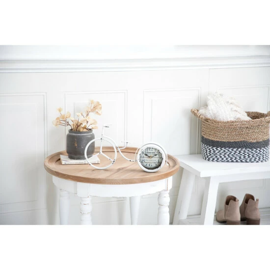 Best Pirce 🤩 Studio 350 White Iron Farmhouse Clock 8 X 15 X 4 - 15 X 4 X 8 ✔️