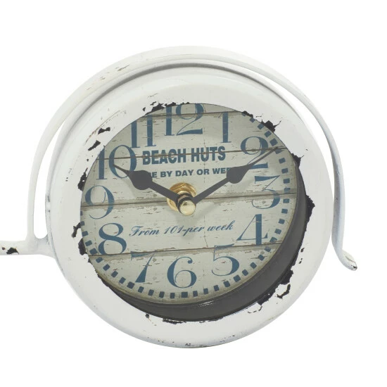 Best Pirce 🤩 Studio 350 White Iron Farmhouse Clock 8 X 15 X 4 - 15 X 4 X 8 ✔️ - Image 4