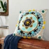 Budget 😉 Studio 350 Decorative Throw Pillow W/ Eclectic Mandala Embroidery 28" 👏