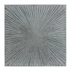 New 👏 Studio 350 Grey MDF Contemporary Wall Decor Abstract 36 X 36 X 2 🌟