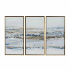 Best reviews of ❤️ Studio 350 Blue Polystone Contemporary Abstract Framed Wall Art ( Set Of 3) 💯