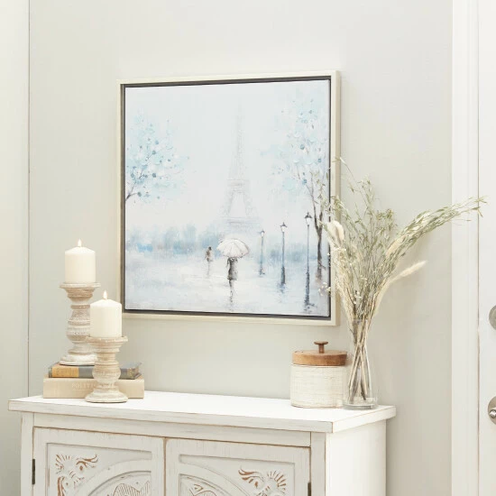 Coupon โค๏ธ Studio 350 Blue Polystone Transitional Framed Wall Art ๐