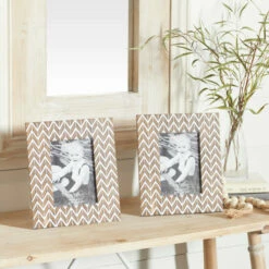 Brand new ✨ Studio 350 Brown Fir Modern Photo Frame Standard (Set Of 2) - 9 X 1 X 11 🌟