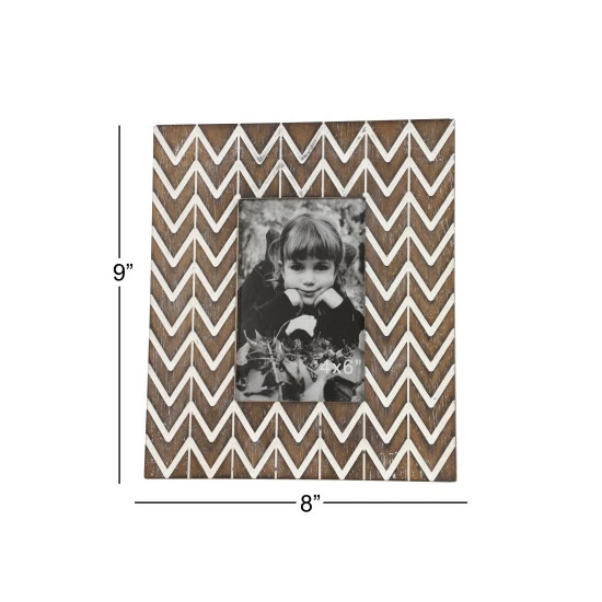 Coupon 🌟 Studio 350 Brown Fir Modern Photo Frame Standard (Set Of 2) - 9 X 1 X 10 🔥 - Image 5
