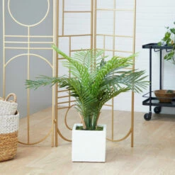 Hot Sale 👍 Studio 350 White Fiberglass Contemporary Artificial Foliage - 28"L X 40"W X 33"H 👍