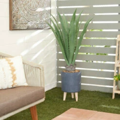 Brand new ๐ Studio 350 Blue Polyethylene Modern Artificial Foliage - 23"L X 23"W X 25"H โ๏ธ