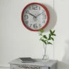 Brand new 🛒 Studio 350 Red Iron Farmhouse Wall Clock No Theme 14 X 14 X 2 - 14 X 2 X 14Round 🎉