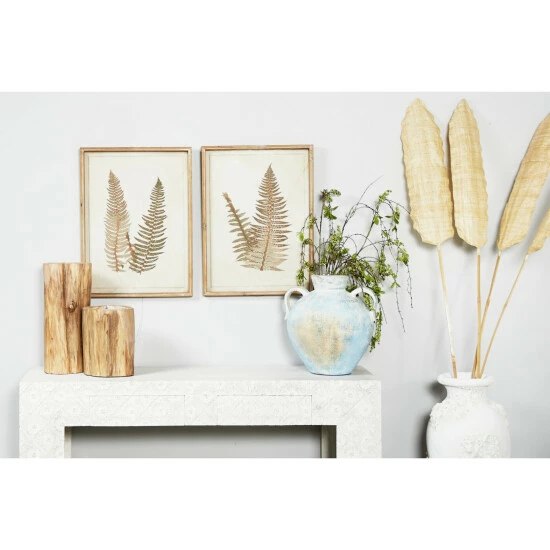Cheapest 🥰 Studio 350 Brown Wood Vintage Framed Wall Art (Set Of 2) - 19 X 2 X 26 😀