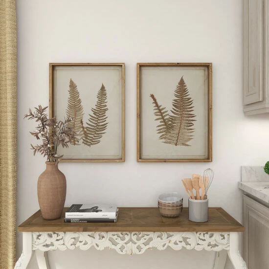 Cheapest 🥰 Studio 350 Brown Wood Vintage Framed Wall Art (Set Of 2) - 19 X 2 X 26 😀 - Image 3