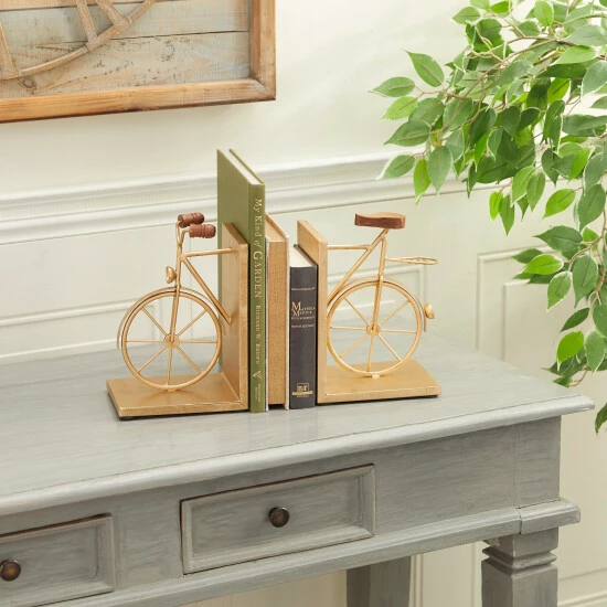 Discount 😉 Studio 350 Metal Bicycle Bookend Pair 7"W, 9"H Black ⌛ - Image 6