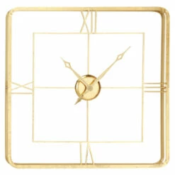 Outlet 👍 Studio 350 Gold Iron Glam Wall Clock No Theme 36 X 36 X 3 - 36 X 3 X 36 🔔