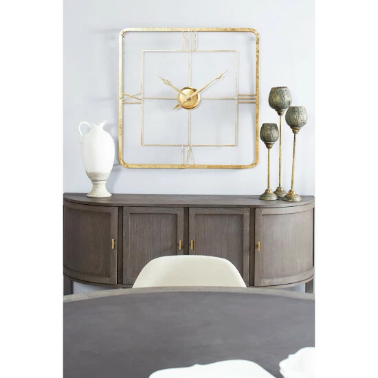 Outlet π Studio 350 Gold Iron Glam Wall Clock No Theme 36 X 36 X 3 - 36 X 3 X 36 π - Image 2