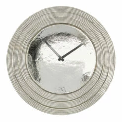 Buy 😉 Studio 350 Aluminum Glam Wall Clock No Theme 24 X 24 X 2 - 24 X 2 X 24Round Silver 🤩