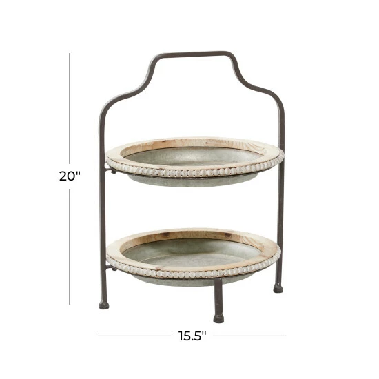 Cheap 🔥 Studio 350 Grey Iron Farmhouse Tiered Server 20 X 16 X 15 - 16 X 15 X 20 🛒 - Image 7