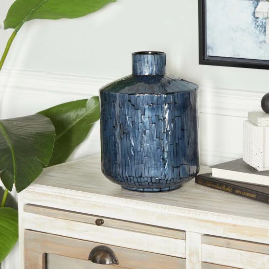 Cheapest 🛒 Studio 350 Blue Shell Contemporary Vase 🔥 - Image 8
