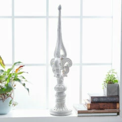Top 10 👍 Studio 350 White Fiberglass Farmhouse Sculpture Finial 32 X 7 X 7 - 7 X 7 X 32 ❤️