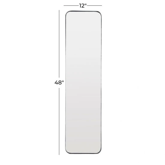 Best Sale 😀 Studio 350 Iron Contemporary Wall Mirror - 12 X 2 X 48 Black 🔔 - Image 5