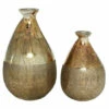 Buy 👍 Studio 350 Glass Rustic Vase (Set Of 2) - 7 X 7 X 12 Gold 🧨