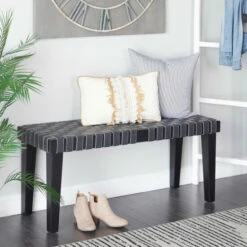 Budget 🔔 Studio 350 Black Birch Rustic Bench - 44"L X 16"W X 20"H 👍
