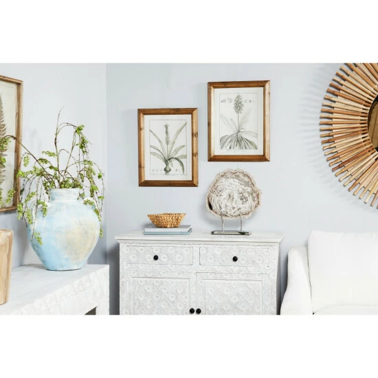 Cheap 😉 Studio 350 Light Brown Wood Vintage Framed Wall Art (Set Of 2) 😀 - Image 2