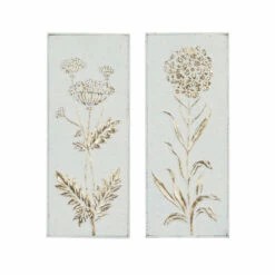 Best reviews of 🎉 Studio 350 White Iron Farmhouse Wall Decor Floral And Botanical (Set Of 2) ✔️