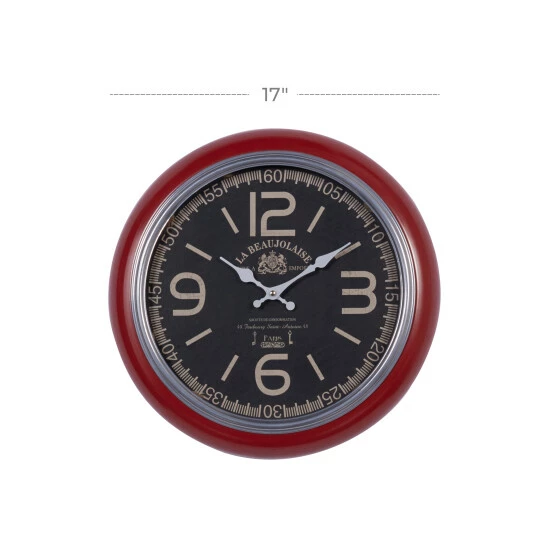 Cheap 🔥 Studio 350 Red Iron Vintage Wall Clock No Theme 17 X 17 X 3 - 17 X 3 X 17Round ⭐ - Image 5