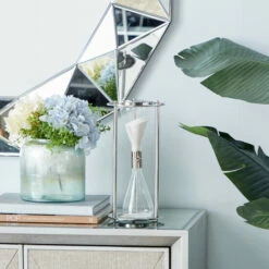 New 👏 Studio 350 Silver Aluminum Contemporary Timer 11 X 6 X 6 - 6 X 6 X 11Round 👍