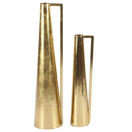 Wholesale 😉 Studio 350 Iron Glam Vase (Set Of 2) Black - Trumpet Shape ⌛ - Image 2