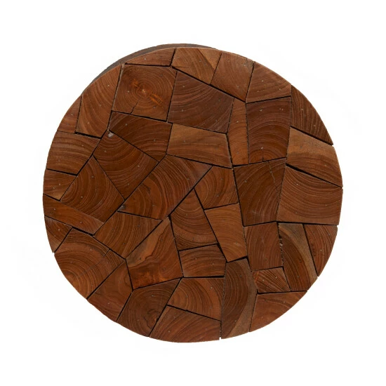 Discount ๐ Studio 350 Brown Teak Wood Contemporary Accent Table 17 X 12 X 12 - 12 X 12 X 17Round ๐ฅ - Image 3