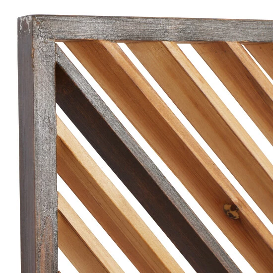 Cheap ✔️ Studio 350 Brown Natural Wood Tones Contemporary Wood Wall Décor Art (Set Of 3) - 12 X 1 X 35 🎉 - Image 3