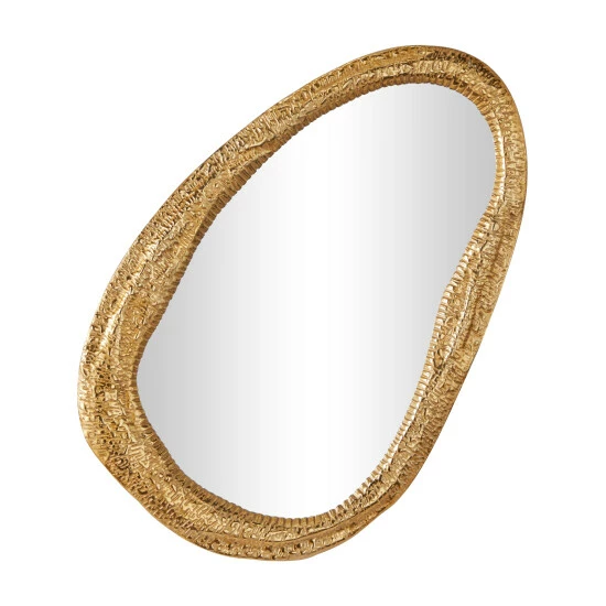 Promo 🌟 Studio 350 Aluminum Contemporary Oval Wall Mirror Gold 🥰
