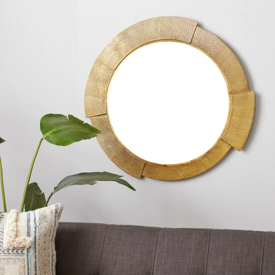 Cheapest ⭐ Studio 350 Gold Aluminum Contemporary Wall Mirror 36 X 36 X 1 - 36 X 1 X 36 🎁