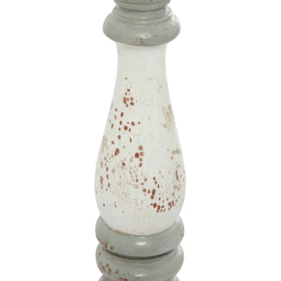 Cheap 🧨 Studio 350 Wood Farmhouse Candle Holder (Set Of 3) - S/3 20", 16", 12"H Grey 🧨 - Image 6