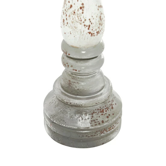 Cheap 🧨 Studio 350 Wood Farmhouse Candle Holder (Set Of 3) - S/3 20", 16", 12"H Grey 🧨 - Image 7